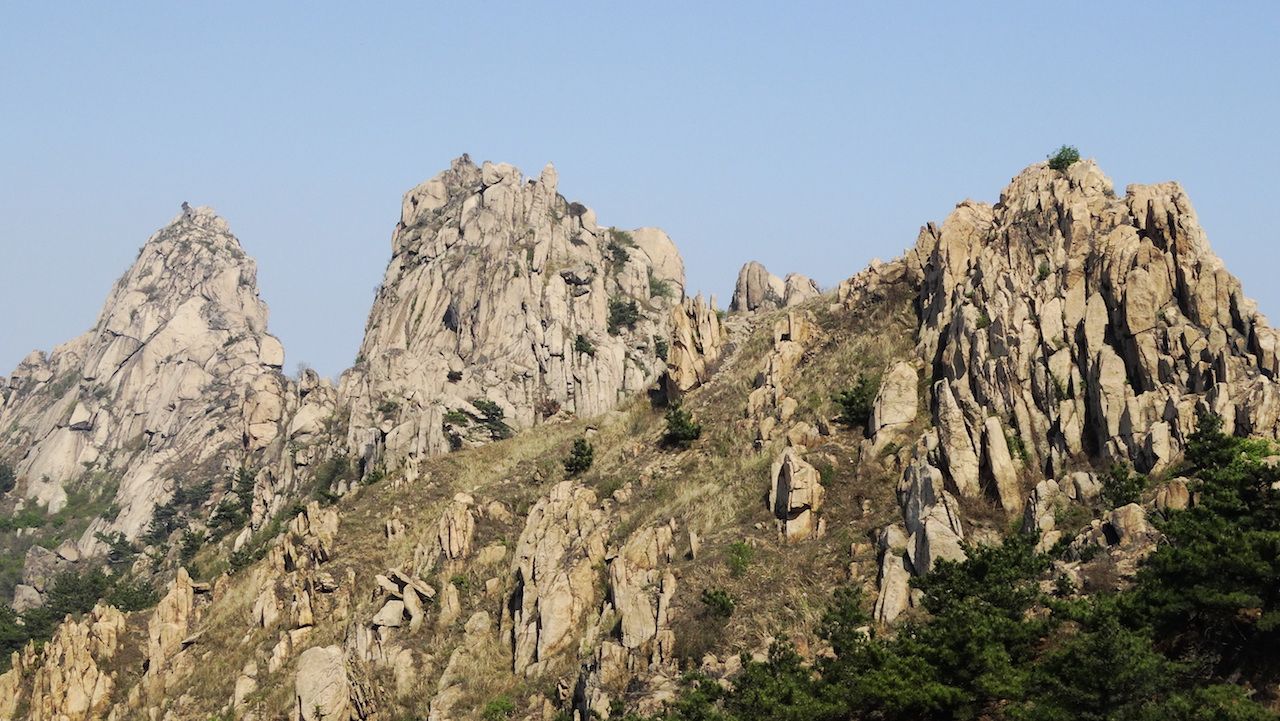 The top of Fushan Mountain in Qingdao, China