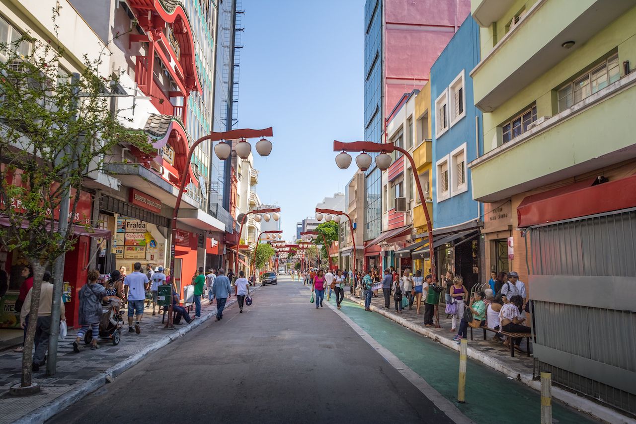Liberdade Avenue at Liberdade Japanese Neighborhood