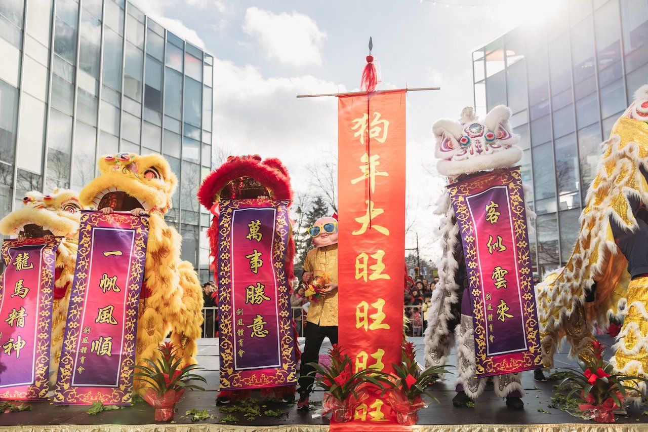 Lunar New Year Festival, people in costume